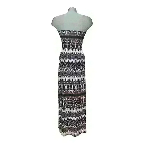 Cynthia Rowley  Maxi Dress Long Strapless Boho Bohemian Ikat Beach - Picture 2 of 5